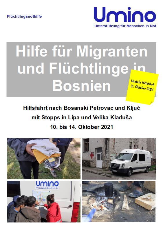 Hilfsfahrt Bosnien Oktober 2021