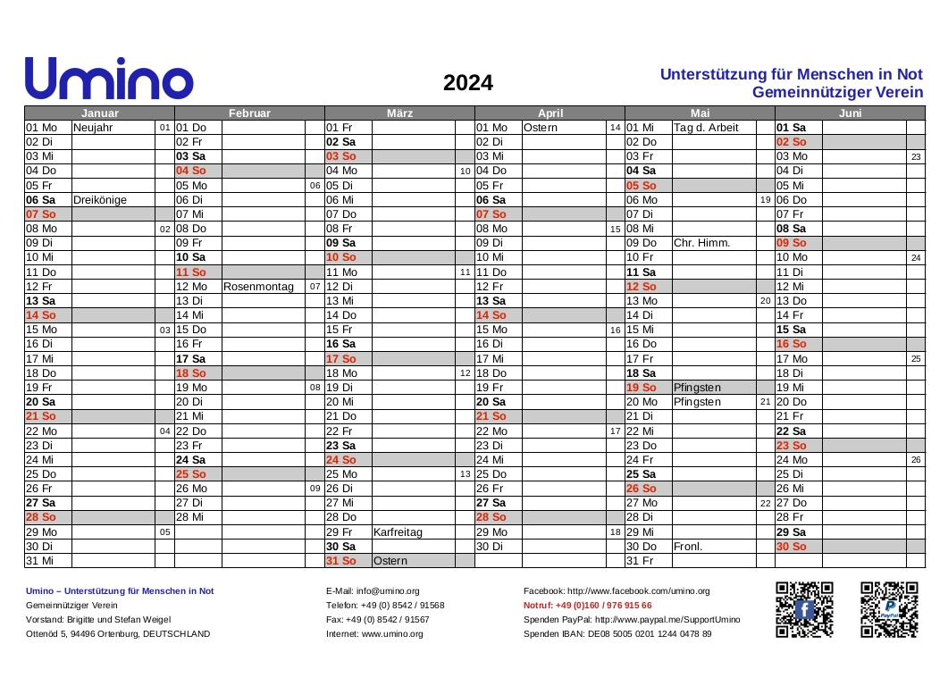 Umino-Kalender 2022